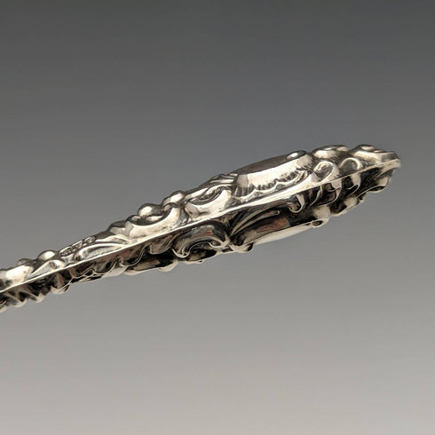 1907 年英國古董純銀手柄鈕扣掛鉤